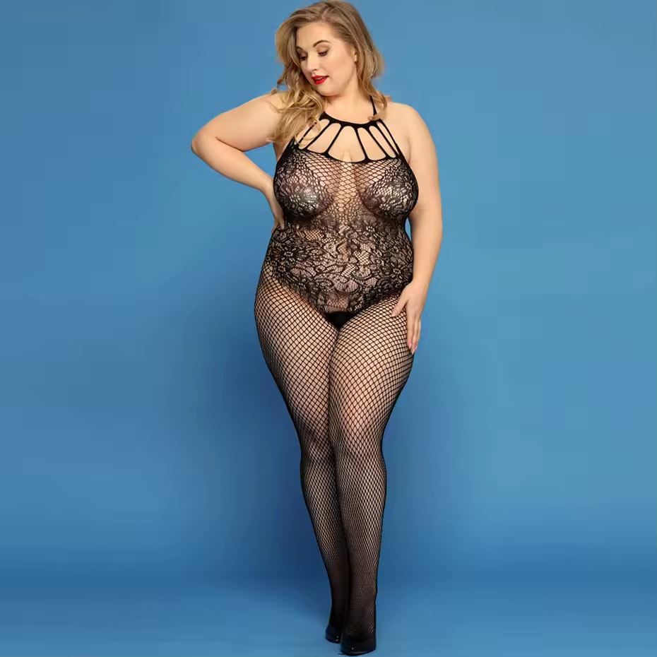 Plus Size Crotchless Sexy Ling - Bodystocking Fishnet review and price