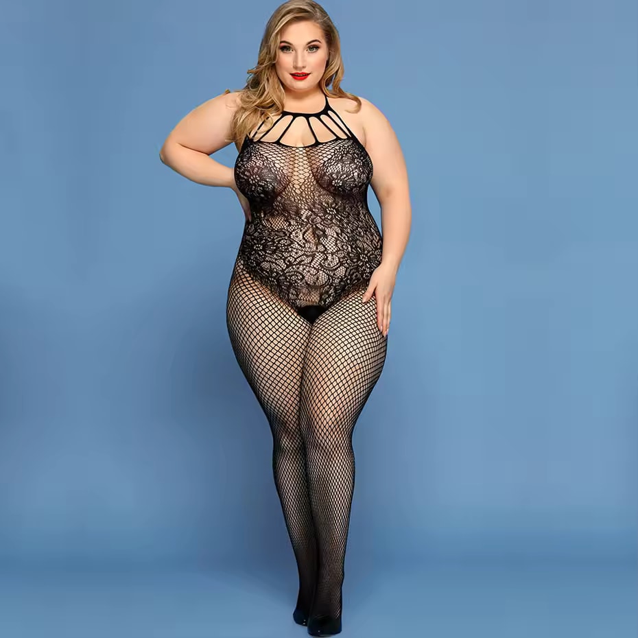 Plus Size Crotchless Sexy Ling - Bodystocking Fishnet review and price