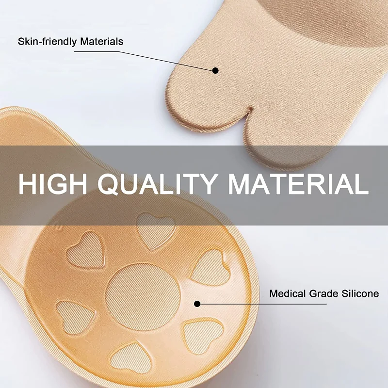 Women Push Up Bras Self Adhesi - Nipple Cover Pasties review and price