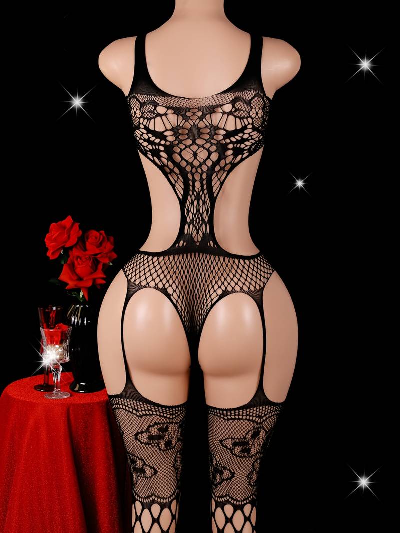 Sling Round Neck Vests Push Up - Bodystocking Fishnet review and price