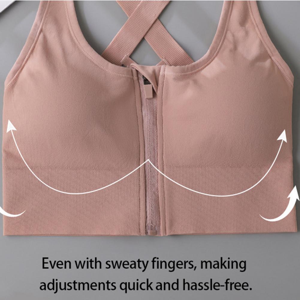 Zip Front Wireless Sports Bra  - Sports Bra High Impact review and price